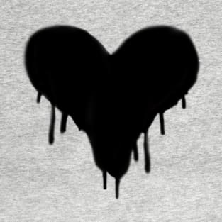 Dripping Black Heart T-Shirt